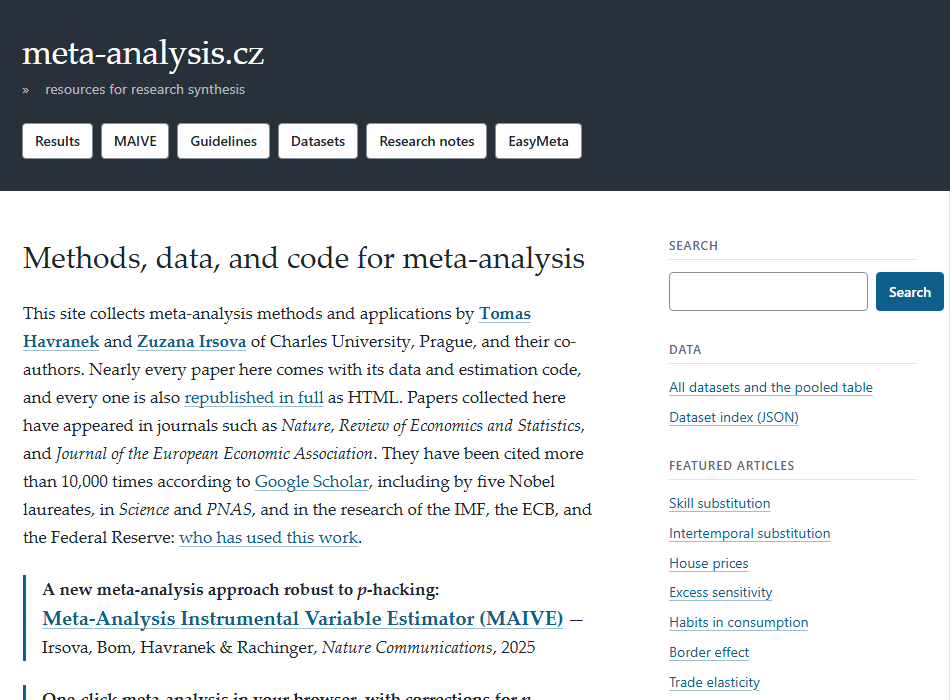 meta-analysis.cz