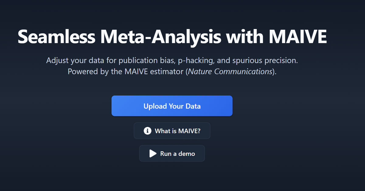 Web app for p-hacking correction: EasyMeta.org
